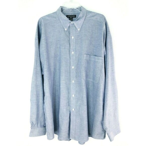 Structure Button Up Shirt Men's Size XL L/S Blue - Picture 1 of 4
